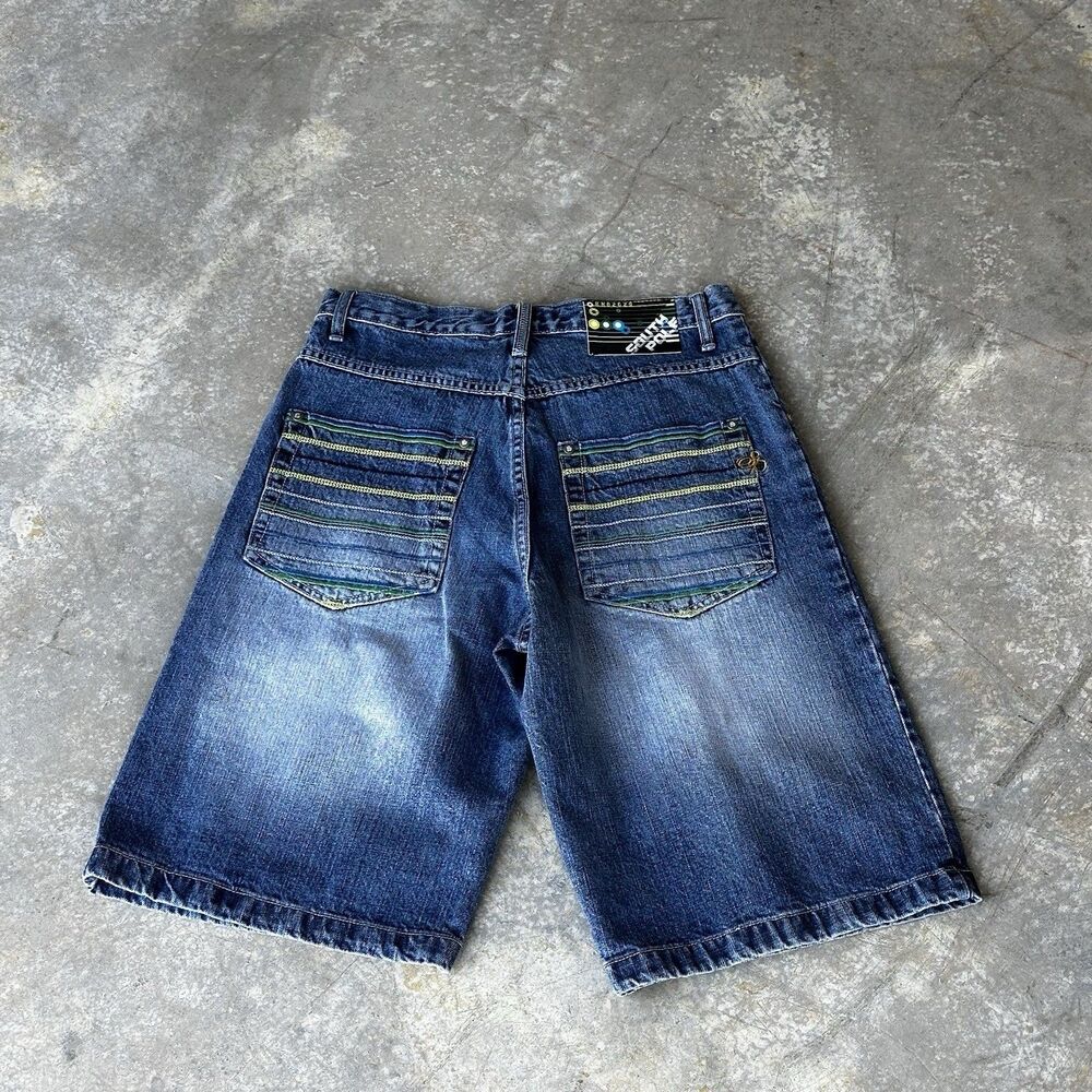 VTG Y2K Southpole Denim Carpenter Shorts Loose Skate Baggy Grunge Mens Size 30